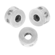 Argent 999 - Perle rondelle 5x3 mm avec oxydes de zirconium - Placage Argent fin - Crystal x1 Perle rondelle 5x3 mm avec oxydes de zirconium - Placage Argent fin - Crystal x1