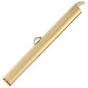 Doré Or Fin - Or 24K - 999/1000 - Embouts pour tissage perles rocailles & Delica 40 mm Acier inoxydable 304 Doré x2 Embouts pour tissage perles rocailles & Delica 40 mm Acier inoxydable 304 Doré x2