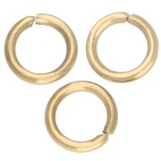 Doré Or Fin - Or 24K - 999/1000 - Anneaux ouverts 6x1 mm - Acier inoxydable 316L Doré x10 Anneaux ouverts 6x1 mm - Acier inoxydable 316L Doré x10