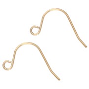 Crochets d'oreilles 13 mm - Acier inoxydable 316L Doré x2|raw }}