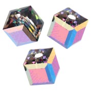 Cubes Swarovski 5601 4 mm Crystal Vitrail Medium x8