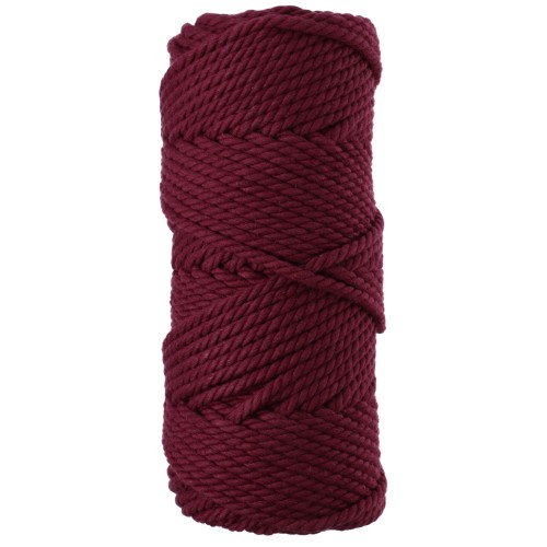 Bobine de cordon en coton pour macramé 3 mm - Grenat x50m