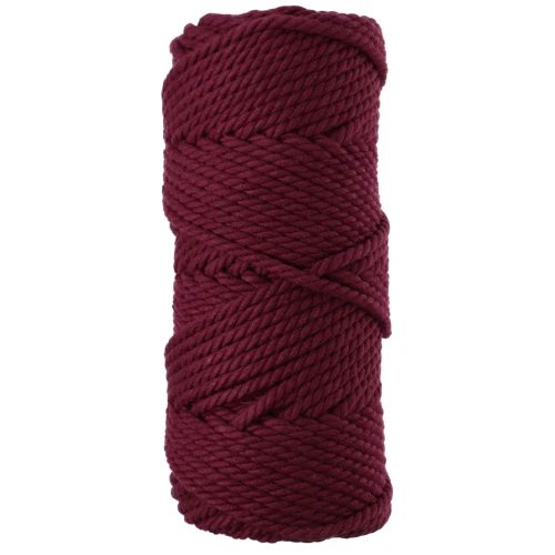Bobine de cordon en coton pour macramé 3 mm - Grenat x50m
