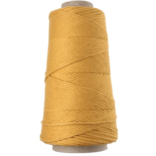 Bobine de cordon coton macramé Organic Cotton Détox XL peigné - Moutarde x200m