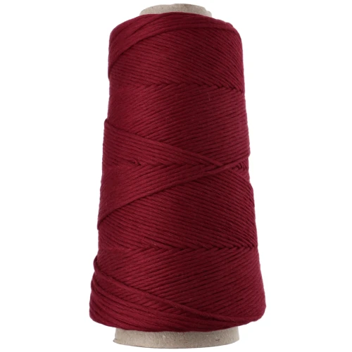 Bobine de cordon coton macramé Organic Cotton Détox XL peigné - Grenat x200m