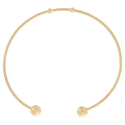 Bracelet jonc 63 mm avec boules - Acier inoxydable 304 Doré x1