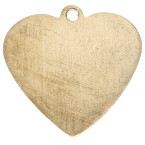 Breloque coeur ImpressArt 16x16.5 mm - Laiton x1