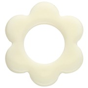 Pendentif fleur 14 mm en acrylique - Blanc cassé x1