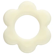 Pendentif fleur 14 mm en acrylique - Blanc cassé x1