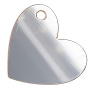 Pendentif coeur 39x45mm plexiglass effet miroir - Partenaire Particulier - Marron
