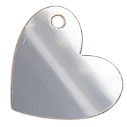 Pendentif coeur 39x45mm plexiglass effet miroir - Partenaire Particulier - Marron