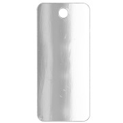 Pendentif rectangle 55x25 mm plexiglass - effet miroir - Daddy cool - Bleu foncé
