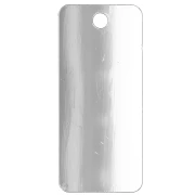 Pendentif rectangle 55x25 mm plexiglass - effet miroir - Papy cool - Argenté x1