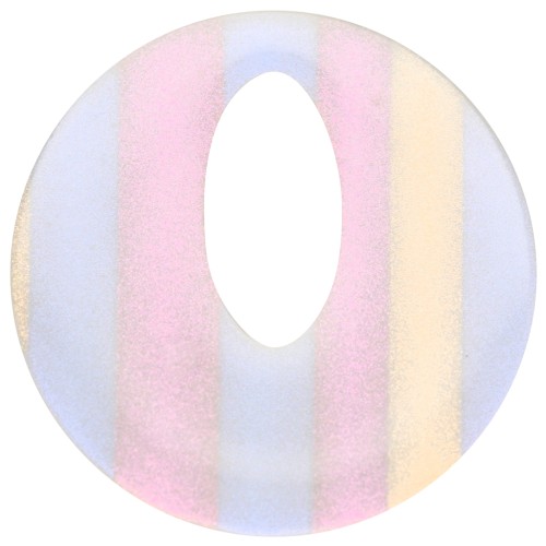 Pendentif rond évidé 21 mm en acétate - Rayés Transparent AB x1