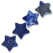Perles étoile 6 mm en pierre gemme - Lapis lazuli x4|raw }}