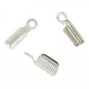 Pince lacet 2 mm argenté x15