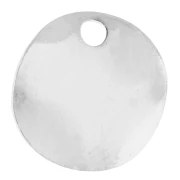 Sequins ronds ondulés 8 mm - Placage Argent fin x10