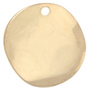 Sequins ronds ondulés 12 mm - Doré à l'or fin x5
