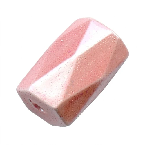 Cylindres magnétiques facettés 5x8 mm Rose x10