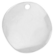 Sequins ronds ondulés 12 mm - Placage Argent fin x5