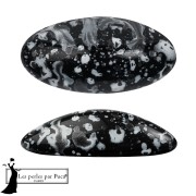 Athos 3D par Puca® cabochon ovale en verre 20x10 mm - Enamel Grey x1