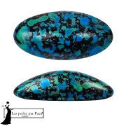 Jet - Athos 3D par Puca® cabochon ovale en verre 20x10 mm - Enamel Turquoise x1 Athos 3D par Puca® cabochon ovale en verre 20x10 mm - Enamel Turquoise x1