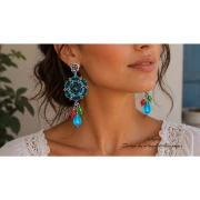 Perles en verre Delos® par Puca® 6x11 mm - Enamel Blue x10g