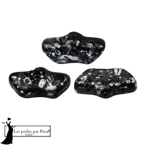 Perles en verre Delos® par Puca® 6x11 mm - Enamel Grey x10g