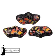 Perles en verre Delos® par Puca® 6x11 mm - Enamel Orange x10g
