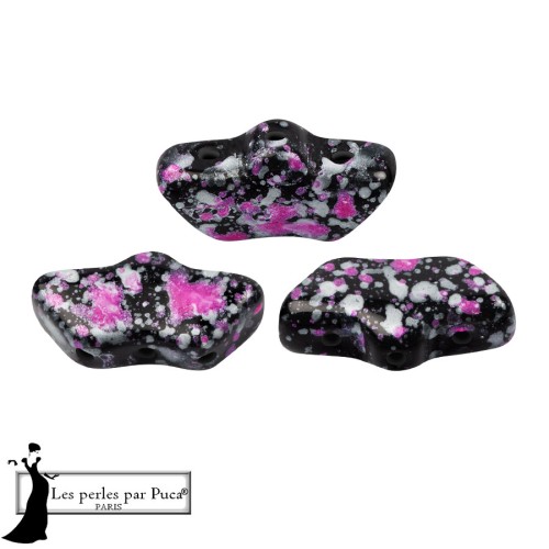 Perles en verre Delos® par Puca® 6x11 mm - Enamel Pink x10g