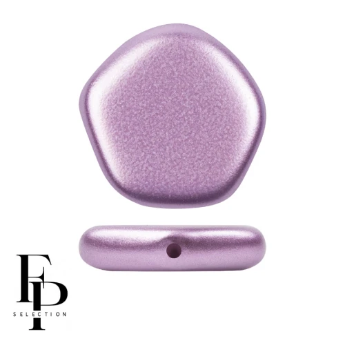 Perle en verre pentagone 15x15 mm The Cute Polygon - Pastel Lila x4