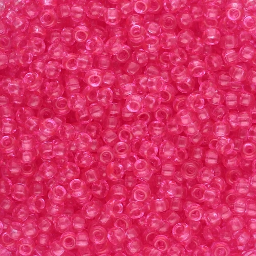 Rocaille Miyuki 11/0 1308 - Dyed Transparent Bubble Gum Pink x8g