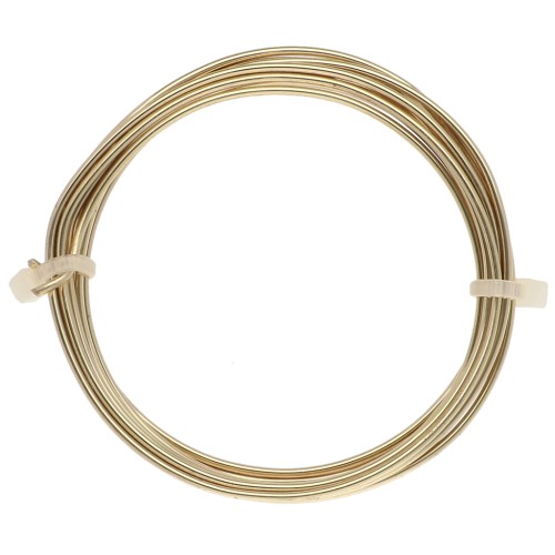 Fil laiton 1.5 mm pour création de bijoux - Laiton brut x1.75 m