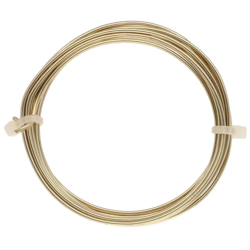 Fil laiton 1.5 mm pour création de bijoux - Laiton brut x1.75 m
