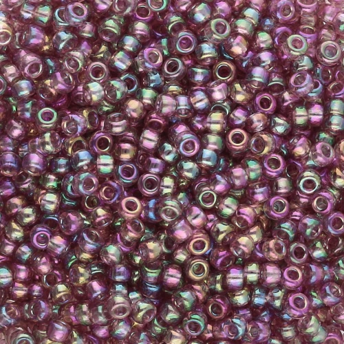 Rocaille Miyuki 11/0 256D - Transparent Dark Smoky Amethyst AB x8g