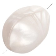 Perles irrégulières 19x14.5 mm en acrylique - Blanc nacré x4
