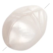 Perles irrégulières 19x14.5 mm en acrylique - Blanc nacré x4