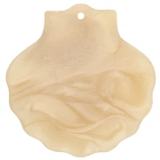 Pendentif coquillage 41x40 mm en acrylique - Beige nacré x1