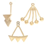 Cadeau - Bijoux d'oreilles Ear Jackets aléatoire - Argent 925 Doré x2