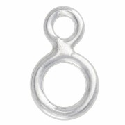 Anneaux doubles soudés 7x4.5 mm - Argent 925 x5