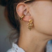Ear cuff - Bague d'oreille anneau large 29 mm - Acier inoxydable 304 Doré x1