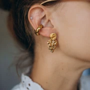 Ear cuff - Bague d'oreille anneau large 29 mm - Acier inoxydable 304 Doré x1