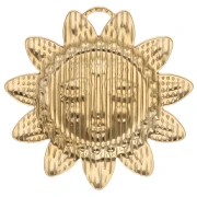Pendentif soleil 30x29.5 mm - motif visage - Acier Inoxydable 304 Doré x1