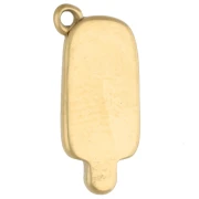 Breloque glace 15.5x7 mm avec résine époxy - Acier Inox 304 Doré - Rose x1