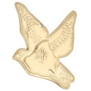 Pendentif oiseau 40x36 mm - Acier inoxydable 304 Doré x 1|raw }}