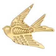 Pendentif oiseau 37x31 mm Acier inoxydable 304 Doré x 1