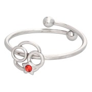 Bague réglable signe du zodiaque - Cancer - Acier inox 304L - Hyacinth x1