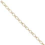 Chaîne maille Fantaisie alternée 6.4 mm - Acier inoxydable 304 Doré x1m