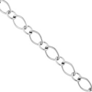 Chaîne maille Fantaisie alternée 6.3 mm - Acier inoxydable 304 x1m