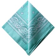 Bandana 100% coton - motif Cachemire - Vert menthe x1